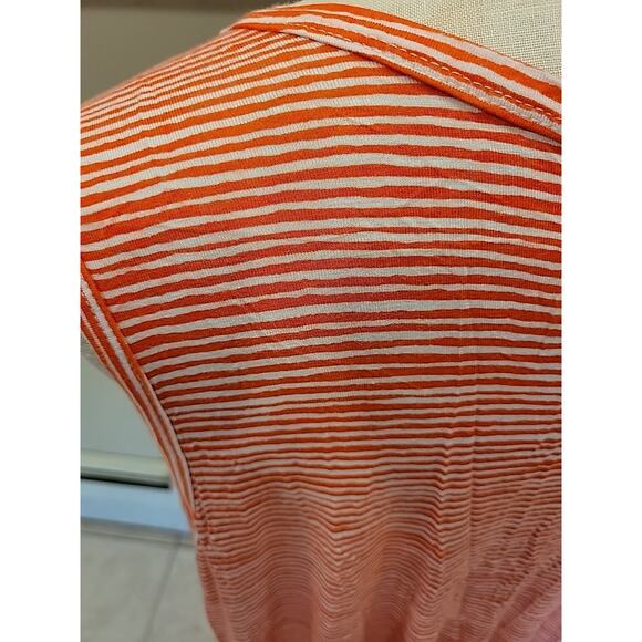 Philosophy Orange Striped Sleeveless Fitted Dress Women's Size 3X - Picture 7 of 9